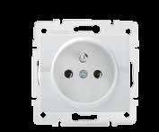 Gniazdo zasilające pojedyncze / Socket Outlet Without Earth - FireProof Plastic 25084 02-1210-102 Biały/White Śrubowy/Screw 10 25144