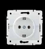 z uziemieniem, Schuko / Socket Outlet Earthed - FireProof Plastic, Schuko 25085 02-1220-102 Biały/White Śrubowy/Screw 10 25145 02-1220-103 Kremowy/Creme Śrubowy/Screw 10