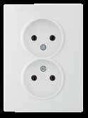 Gniazdo zasilające podwójne z uziemieniem, Schuko, kompletne / Doulbe Socket Outlet - Schuko Double Type - NO Childproof 25095 02-1270-102 Biały/White Śrubowy/Screw 10 25154 02-1270-103 Kremowy/Creme