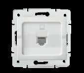Gniazdo komputerowe pojedyncze (RJ45 Cat 5e Jack) / Data Socket Outlet (RJ45 Cat 5e Jack) 25108 02-1390-002 Biały/White 10