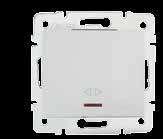 Łącznik schodowy z LED / Two Way Switch - Illuminated 10AX - 250V~ 24726 01-1140-202 Biały/White Szybkozłączka/Quick Connect 10 24786 01-1140-203 Kremowy/Creme Szybkozłączka/Quick Connect 10 24963