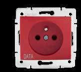 Gniazdo zasilające pojedyncze z uziemieniem, francuskie (DATA) / French Type Earthed Socket (DATA) 24736 01-1252-134 Czerwony/Red Śrubowy/Screw 10 Gniazdo