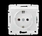 IP-44, / Socket Outlet Earthed - With Protection Cover - FireProof Plastic French 24732 01-1560-102 Biały/White Śrubowy/Screw 10 24792 01-1560-103