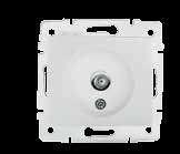Gniazdo antenowe typu F (SAT) / TV socket (SAT) 27120 01-1301-002 Biały/White 10 27121 01-1301-003 Kremowy/Creme 10 27122 01-1301-043 Perłowy biały/pearl white 10 27123 01-1301-041 Grafit/Graphite 10