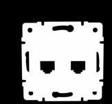 komputerowe pojedyncze, (RJ45Ca Jack), bez gniazda / Empty single Data Socket Outlet (1pc RJ45Cat Jack), without socket 25920 01-1399-002 Biały/White 10 25921 01-1399-003