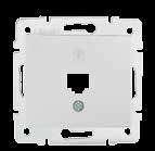Szampański/Champaigne 10 Gniazdo komputerowe podwójne niezależne (2x RJ45 Cat 5e Jack) / Double Data Socket Outlet (2pcs RJ45 Cat 5e Jack) 24755 01-1410-002 Biały/White 10