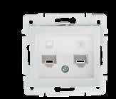 Gniazdo komputerowe podwójne niezależne (2x RJ45 Cat 6 Jack) / Double Data Socket Outlet (2pcs RJ45 Cat 6 Jack) 24756 01-1420-002 Biały/White 10 24815 01-1420-003 Kremowy/Creme 10 24992