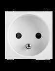 Gniazdo zasilające francuskie z ochroną styków / French socket with earth with children