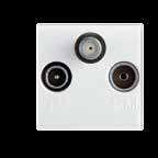 Gniazdo RTV-SAT końcowe / TV+FM+Satellite Socket (SAT-TV-R) End of Line 25329 04-1350-102 Biały/White 48 Gniazdo telefoniczne pojedyncze / Telephone socket (RJ11) 25330 04-1370-102