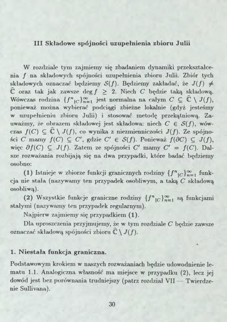 III Składowe spójności