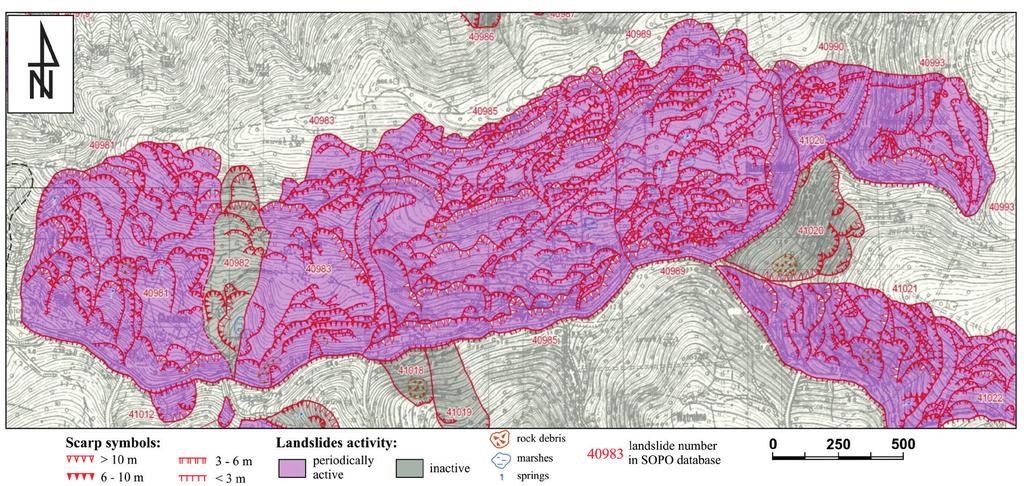 37 Structural control on the initiation and development of the Biała Wisełka Landslide Complex... Fig. 6.