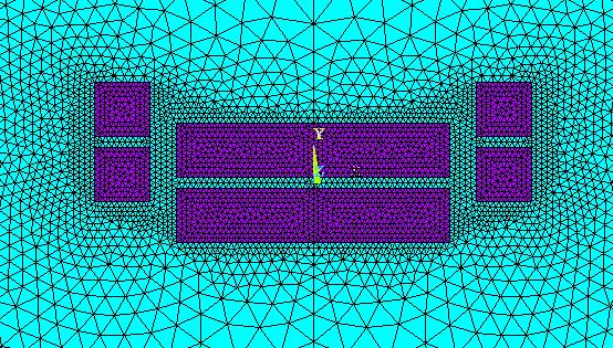 Model komputerowy oparto o osiowosymetryczny element PLANE233.