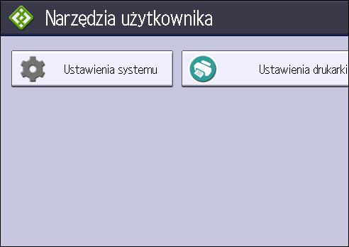 Dostęp do narzędzi użytkownika 1. Naciśnij przycisk [Ekran główny] ( ) u dołu ekranu (na środku). 2. Przesuń ekran w lewo, a następnie naciśnij ikonę [Narzędzia użytkownika] ( ). 3.