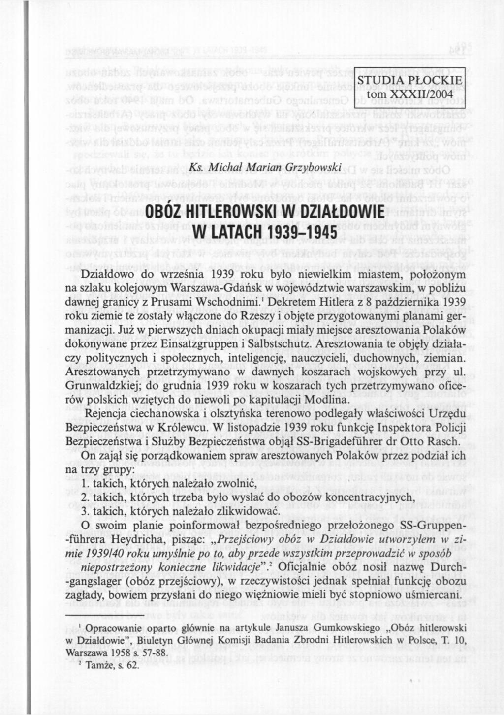STUDIA PŁOCKIE tom XXXII/2004 Ks.