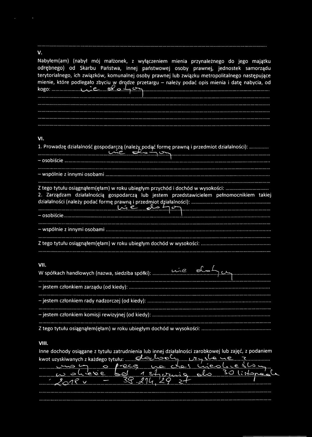 Prowadzę działalność gospodarczą (nal~d'}ć formę prawną i przedmiot działalności):. ~ ~ ~~ b;ś ~ i~.....:::::::::::::::::::::::::: - wspólnie z innymi osobami.