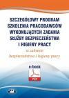 Szczegółowy program szkolenia okresowego pracodawców i innych osób kierujących pracownikami w zakresie bezpieczeństwa i higieny pracy (e-book) Zgodnie z 7 rozporządzenia Ministra Gospodarki i Pracy z