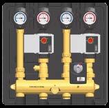 MT12 Moduły hydrauliczne MT12 Moduł ten zawiera pompę dla obiegu bezpośredniego oraz pompę i 3drogowy zawór mieszający z siłownikiem dla obiegu mieszaczowego.