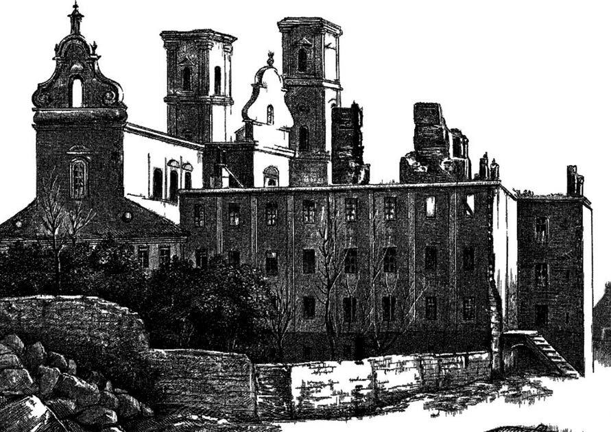 Przetrwanie Bazylika i kolegium w Starej Wsi w 1886 r. fot. commons.wikimedia.org konne na terenie swojej diecezji.