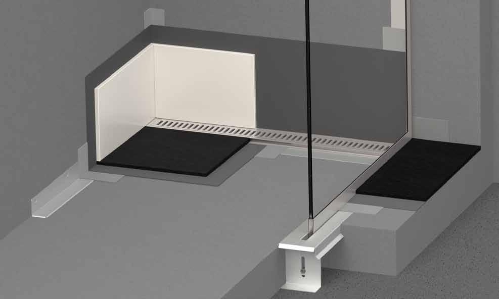 UNIDRAIN GLASSLINE Jedno kompleksowe rozwiązanie w łazience Bezpieczne, wodoodporne pokrycie całej kabiny prysznicowej Szybki i łatwy montaż Nachylenie dna kabiny prysznicowej Idealnie równe