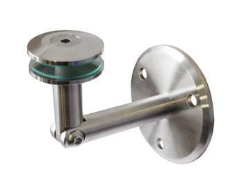 MERANO MD15 Mocowanie dolne pojedyńcze Bottom single fixing MD15 materiał: stal nierdzewna SUS 304 grubość szkła (mm): 10-21,52 max.