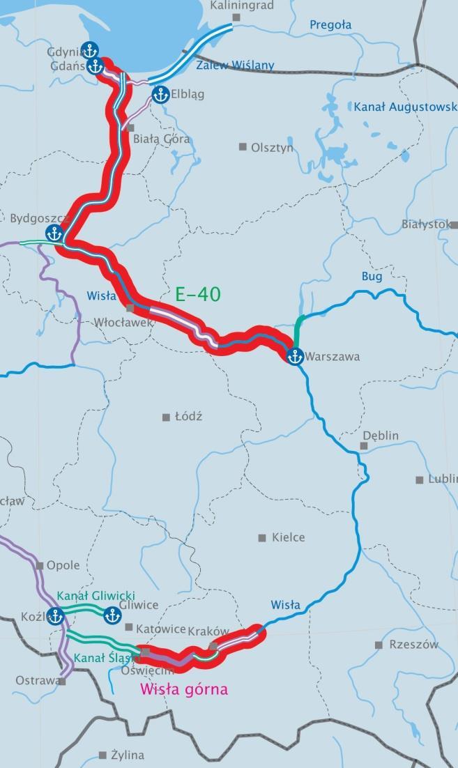 Przystosowanie Odrzańskiej Drogi Wodnej do parametrów klasy Va. Budowa na terytorium Polski odcinka brakującego połączenia Dunaj-Odra-Łaba. Budowa Kanału Śląskiego. II.1.