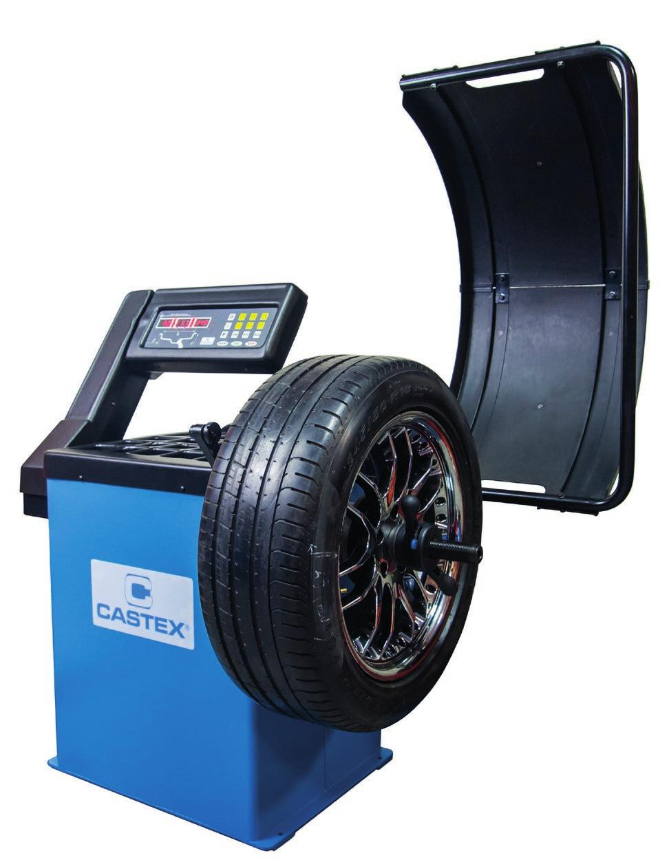 Wyważarki / Wheel Balancers Automatyczna wyważarka CASB-99A Automatic wheel balancer CASB-99A Cechy wyważarki Wyważarka CASB-99A to uniwersalne urządzenie przeznaczone do wyważania kół samochodów