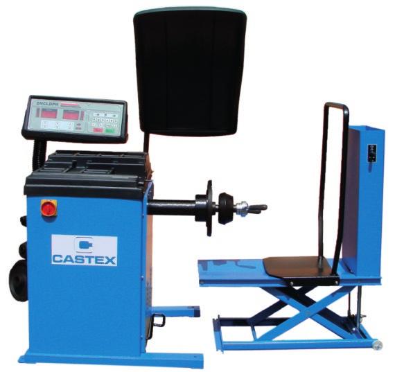 Automatyczna wyważarka CASB-96AN Automatic wheel balancer CASB-96AN Cechy wyważarki Wheel balancer features Przeznaczona do kół aut osobowych, dostawczych oraz motocykli Wyświetlacz LED Automatyczny