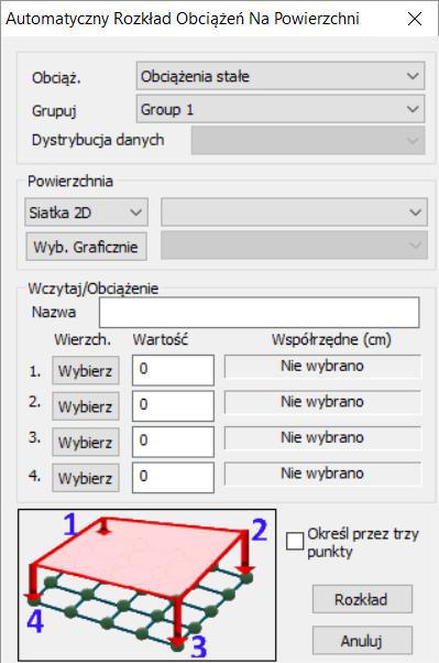and aby zamienić obciążenia wybranej grupy obciążeń. and grupy obciążeń.