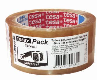 tasma pakowa z klejem na bazie kauczuku syntetycznego doskonale nadaje sie do zaklejania paczek czy