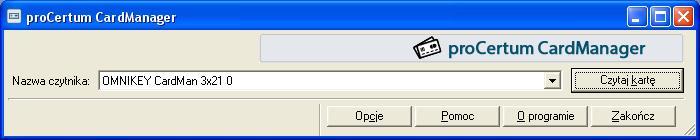 4. Uruchomienie aplikacji procertum CardManager W celu uruchomienia aplikacji procertum CardManager z menu Start należy wybrać procertum CardManager.