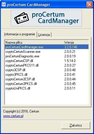 Rysunek 10: Okno główne programu procertum CardManager Jeśli na stacji roboczej zainstalowano więcej niż jeden czytnik kart to użytkownik powinien rozpocząć pracę z programem od wyboru czytnika z