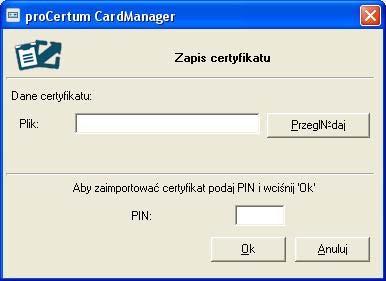 Rysunek 23: Okno informujące o zakończeniu operacji nadawania nowego kodu PUK 5.5. Zapis certyfikatu do Profilu bezpiecznego karty w przypadku karty STARCOS 3.0 W przypadku kart STARCOS 3.