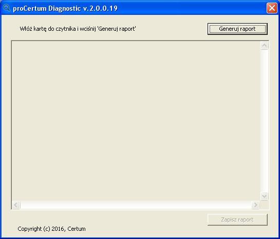 9. procertum Diagnostic W celu uruchomienia aplikacji procertum Diagnostic z menu Start należy wybrać procertum Diagnostic. Po wybraniu tej opcji otworzy się okno aplikacji.