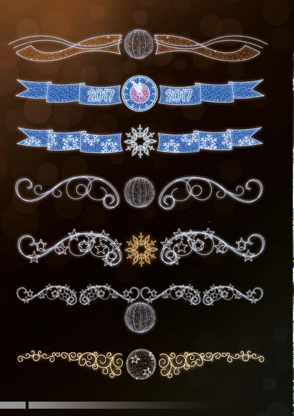 DEKORACJE ULICZNO-ELEWACYJNE PRZEWIESZKI RÓŻNE ILUMINACJE ŚWIETLNE POL-1324 100x700 cm LED85W POL-1325M 120x900 cm LED95W POL-1326M