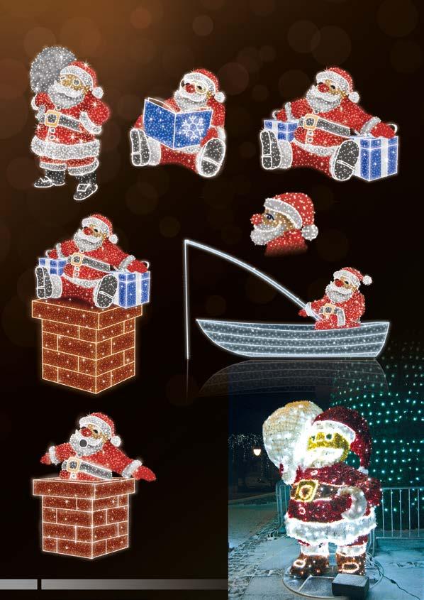 DEKORACJE 3D MIKOŁAJE ILUMINACJE ŚWIETLNE POL-0929M 225x180 cm LED145W POL-0972M 170x170 cm LED138W POL-0973M 170x200 cm LED159W POL-0975M 300x200 cm LED285W POL-2916 175x300 cm