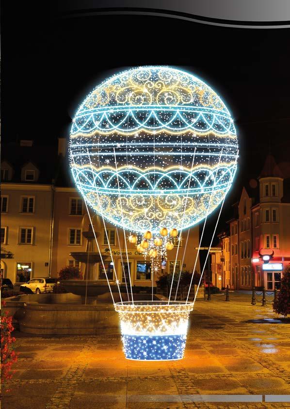 DEKORACJE 3D BALON DOSTĘPNE KOLORY LED biały zimny, biały ciepły, żółty,