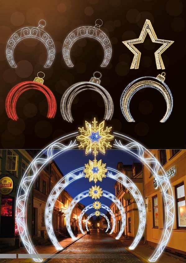 DEKORACJE 3D PRZEJŚCIA, TUNELE ILUMINACJE ŚWIETLNE POL-2960 400x450x50 cm LED385W POL-0945 Ø 300 cm LED270W POL-0946 Ø 300 cm
