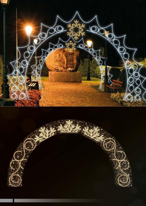 DEKORACJE ULICZNE PRZEJŚCIA, TUNELE ILUMINACJE ŚWIETLNE POL-2968 400x600 cm LED250W POL-2969 400x600x50 cm LED585W DOSTĘPNE KOLORY