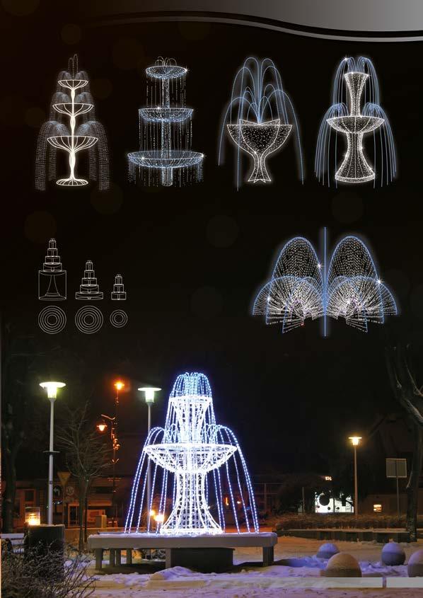 DEKORACJE 3D FONTANNY POL-1962 300x250 cm / 400x300 cm LED525W / LED768W POL-0903 290x170 / 475x270 / 800x450 cm LED281W / LED772W /