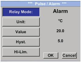 Instrukcja instalacji i obsługi PL 6.5. Impulsy / alarm Setup Impulsy/alarm Galwanicznie oddzielone wyjście impulsów może być wykorzystywane jako wyjście impulsów lub alarmu.
