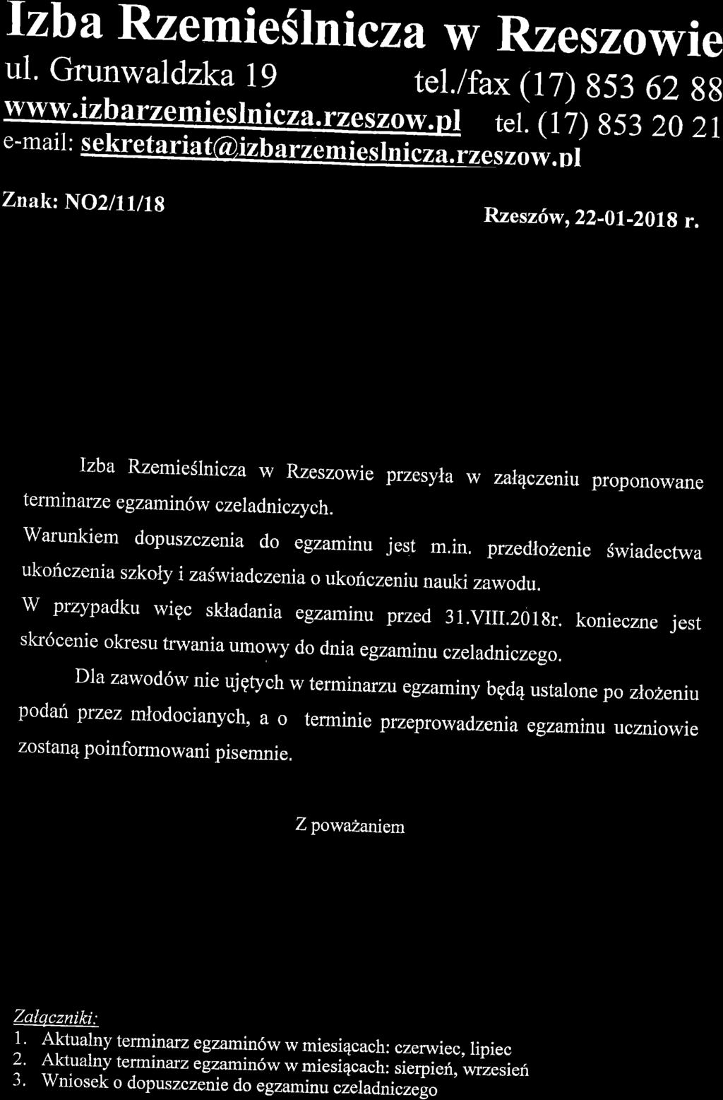 b Rmln w Rsw ul. Grunwlk 19 l./fx (17) 83 62 gg _ml: w.pl. ( 17) 8 3 20 21 ZW.D Znk: 2/11/1g Rs6w,2201201g r. b Rmsrn w Rsw prs yr w rnu prpnwn rmnr gmn6w lny h. Wrunkm pusn gmnu js m.n. prln sww ukrn skly w n ukfnu nuk wu.