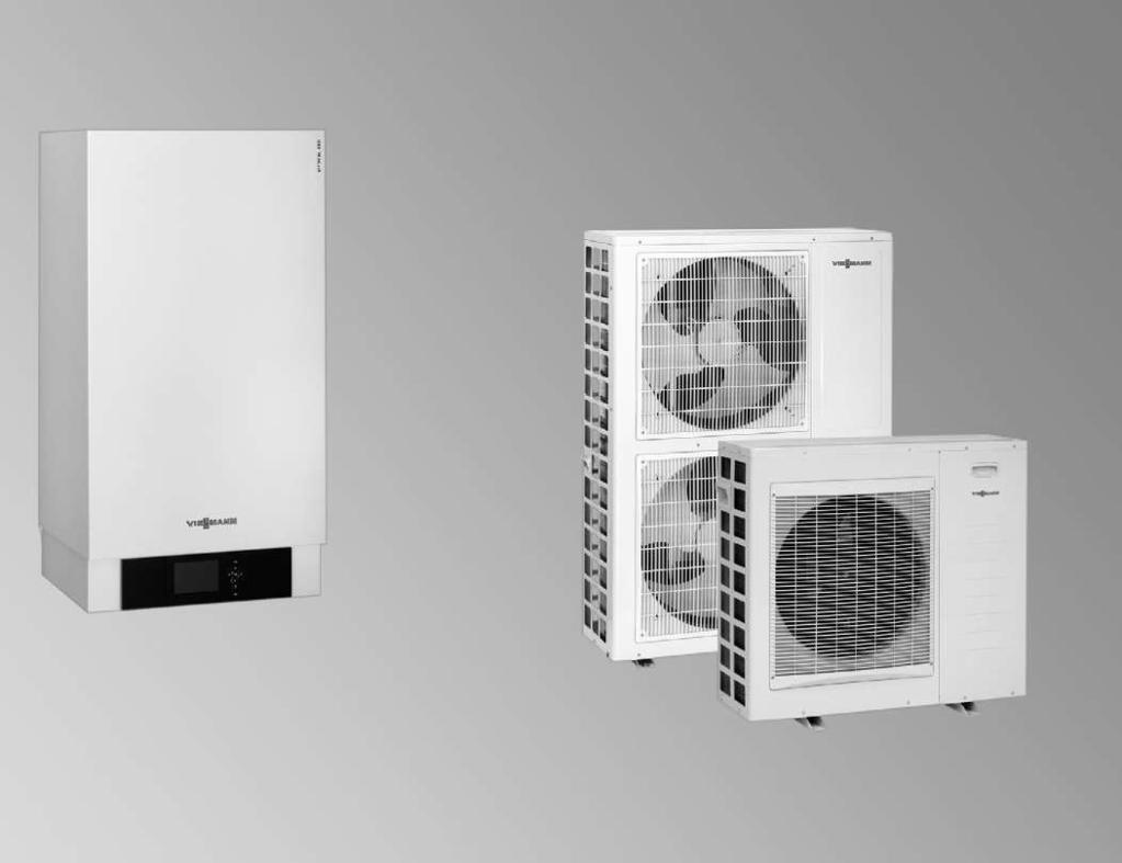 VITOCL 250-S Pompa ciepła powietrze / woda typu hybrydowego Wersja Split 5,3 do 19,5 kw 5.2 Pompa ciepła posiada znak EHP Q będący potwierdzeniem jakości oraz gwarancją parametrów technicznych.