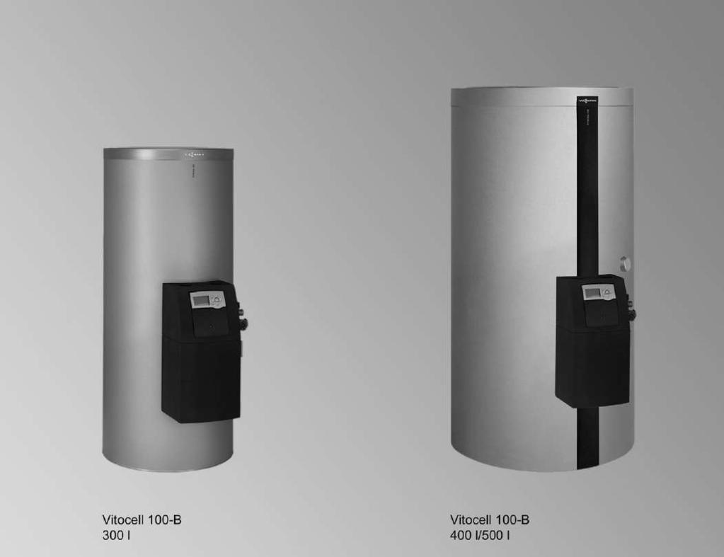 5682238 VITOCELL 100-B Pojemnościowy podgrzewacz wody z dwiema wężownicami grzewczymi Solar Divicon z modulem regulatora systemów solarnych (typ SM1) lub regulatorem solarnym Vitosolic 100 (typ SD1)