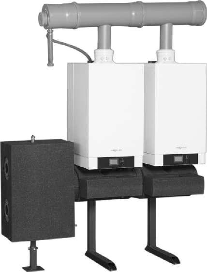 5684373 10 lat gwarancji na wymiennik ze stali szlachetnej kotłów kondensacyjnych do 150 kw VITODENS 200-W Gazowy kondensacyjny kocioł ścienny jako instalacja wielokotłowa od 98 do 594 kw 2.3 2.