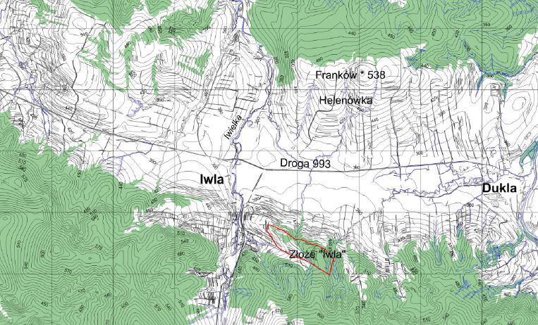 bezpośrednim sąsiedztwie terenów złoża znajdują się nieużytki, pastwiska i grunty zadrzewione. W odległości ok.