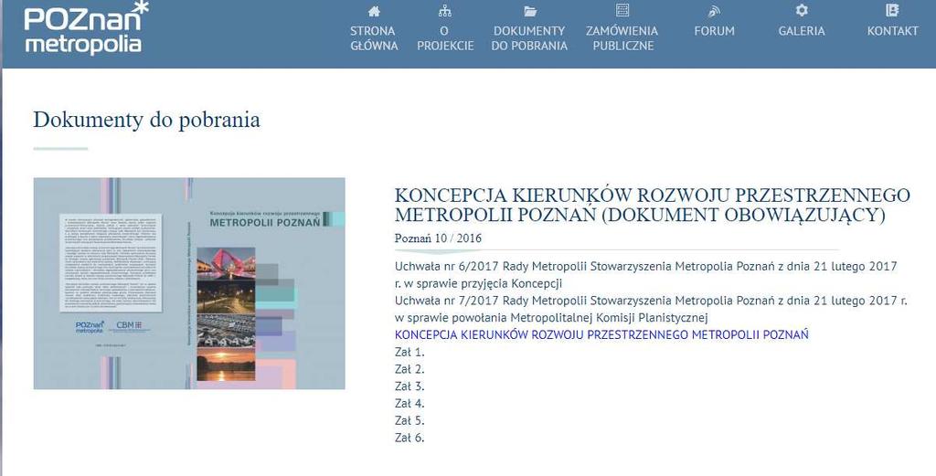 przestrzennego Metropolii Poznań