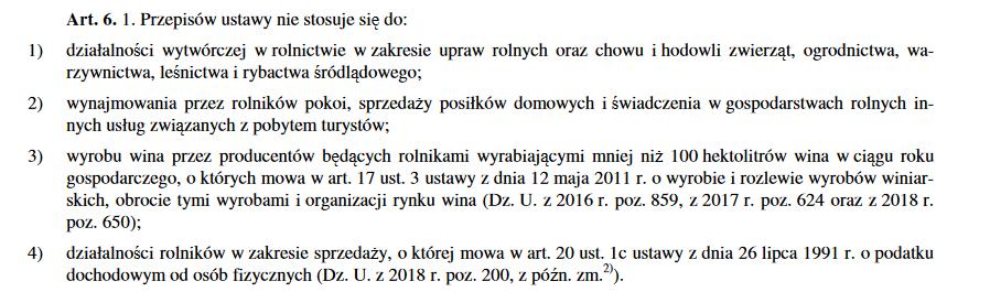 Uwaga: dofinansowanie dotyczy jedynie działalności gospodarczej, którą reguluje: USTAWA z 6 marca 2018 r. Prawo przedsiębiorców Art. 3.