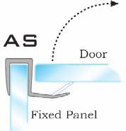 CDA/AS Door Grubość szkła 8 mm Glass thickness 8 mm CDA/AS08 Grubość szkła 10 mm Glass thickness 10 mm CDA/AS10 Waga produktu Item weight 0,19 kg ~ 2 11 Panel