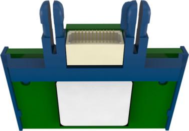 Dodatkowa konfiguracja drukarki 24 3 Trzymając kartę za krawędzie, dopasuj plastikowe bolce (1) na karcie do otworów (2) w płycie systemowej.