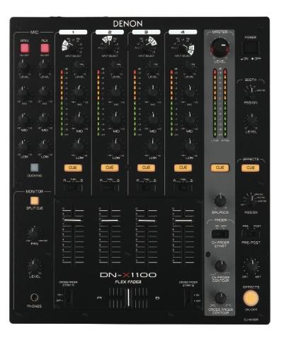 mikrofonowe z 2-pasmowym EQ 3 299 zł 2682,11 zł NETTO EAN: 4582116364192 waga netto: 6,20 kg wymiary produktu: 320 x 357 x 90 mm DN-X1100 Mikser 4-kanałowy system wejść typu Matrix 8 wejść